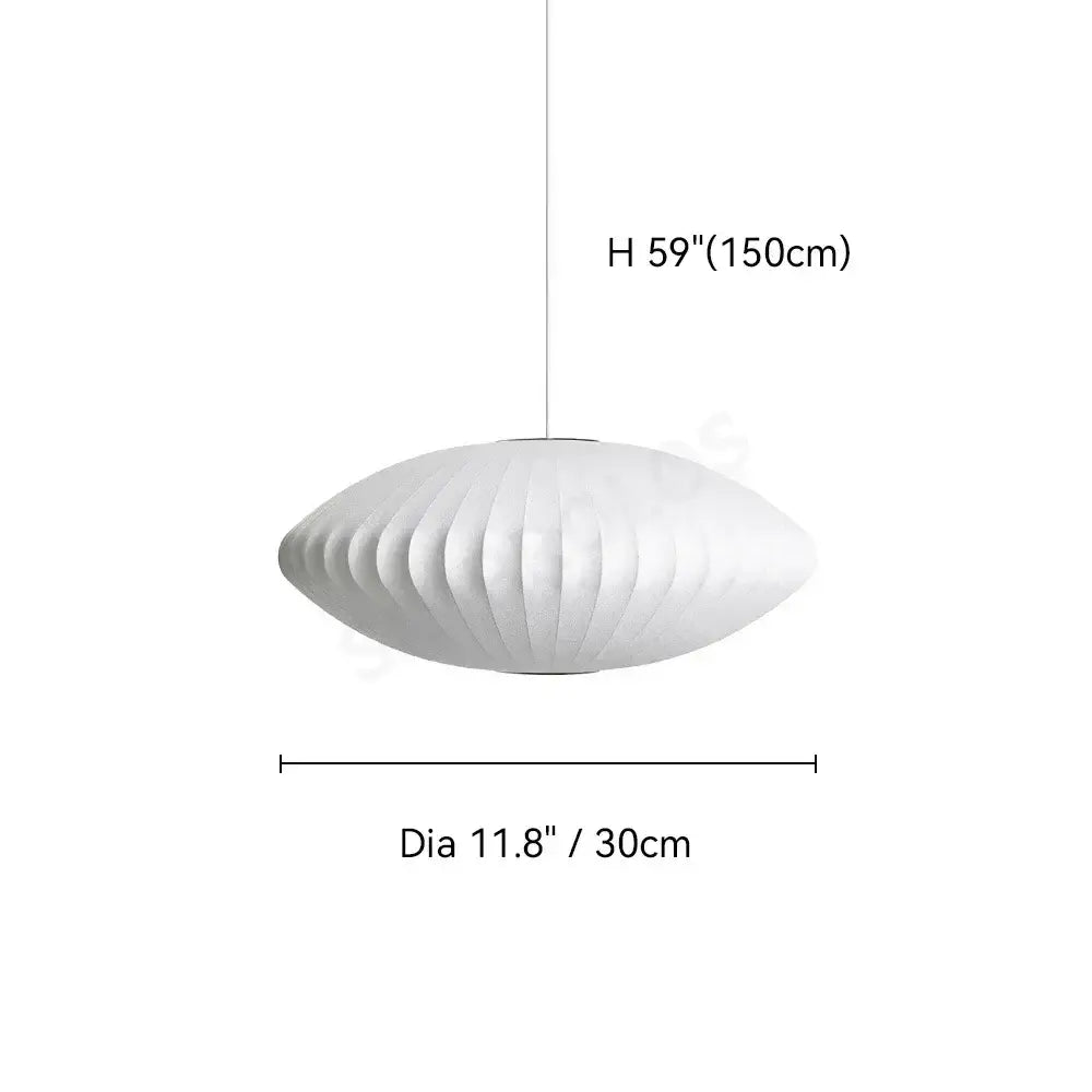 White Geometric LED Pendant