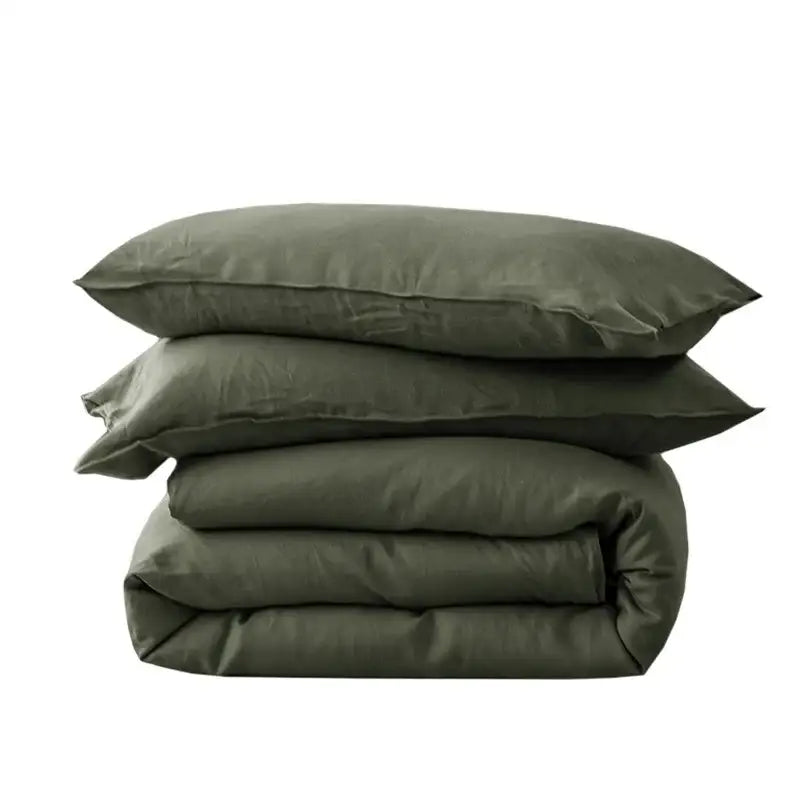 Blue Satin Duvet Cover Set