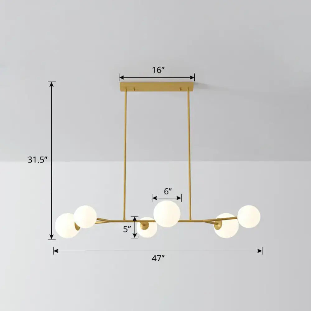 Gold Opal Glass Island Light