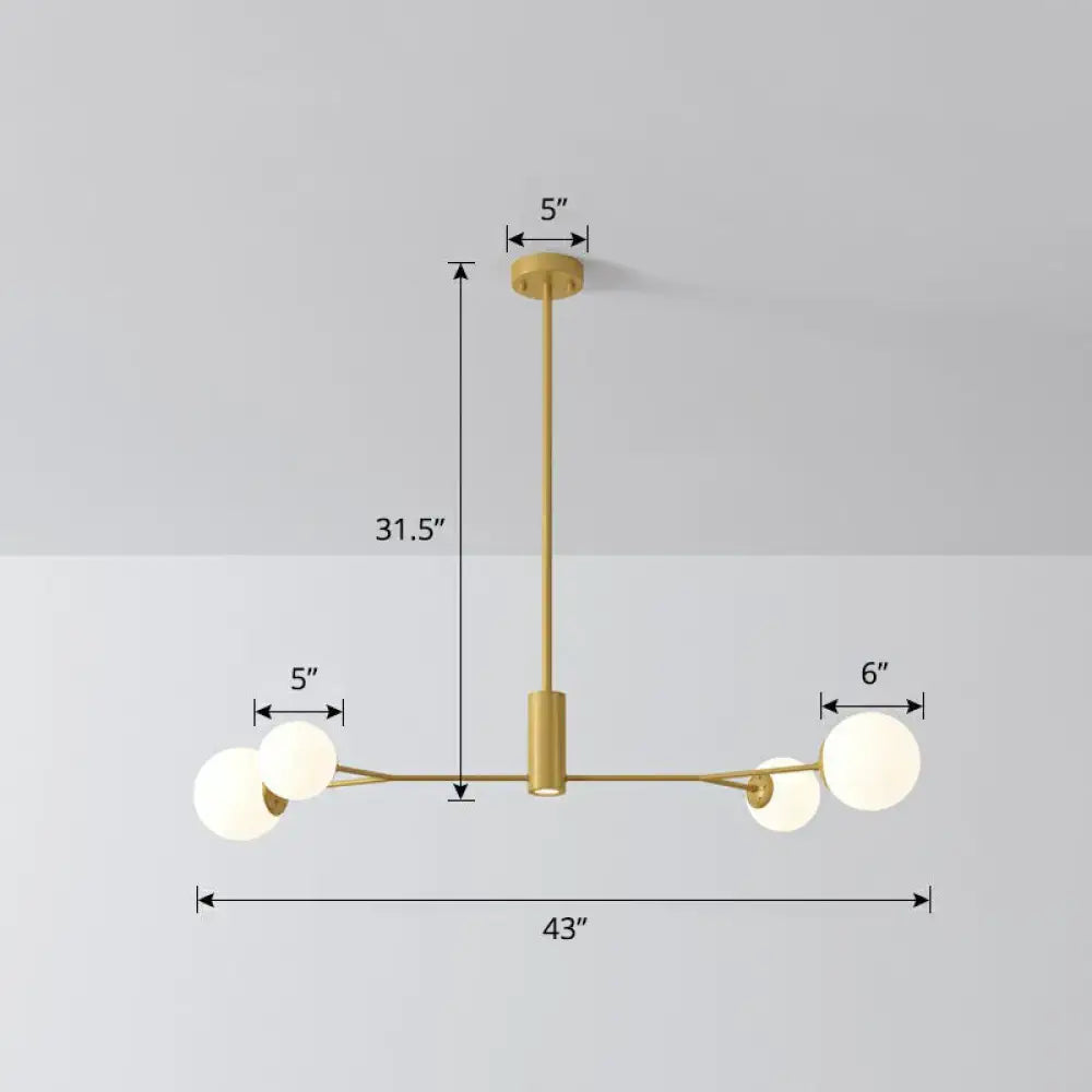 Gold Opal Glass Island Light