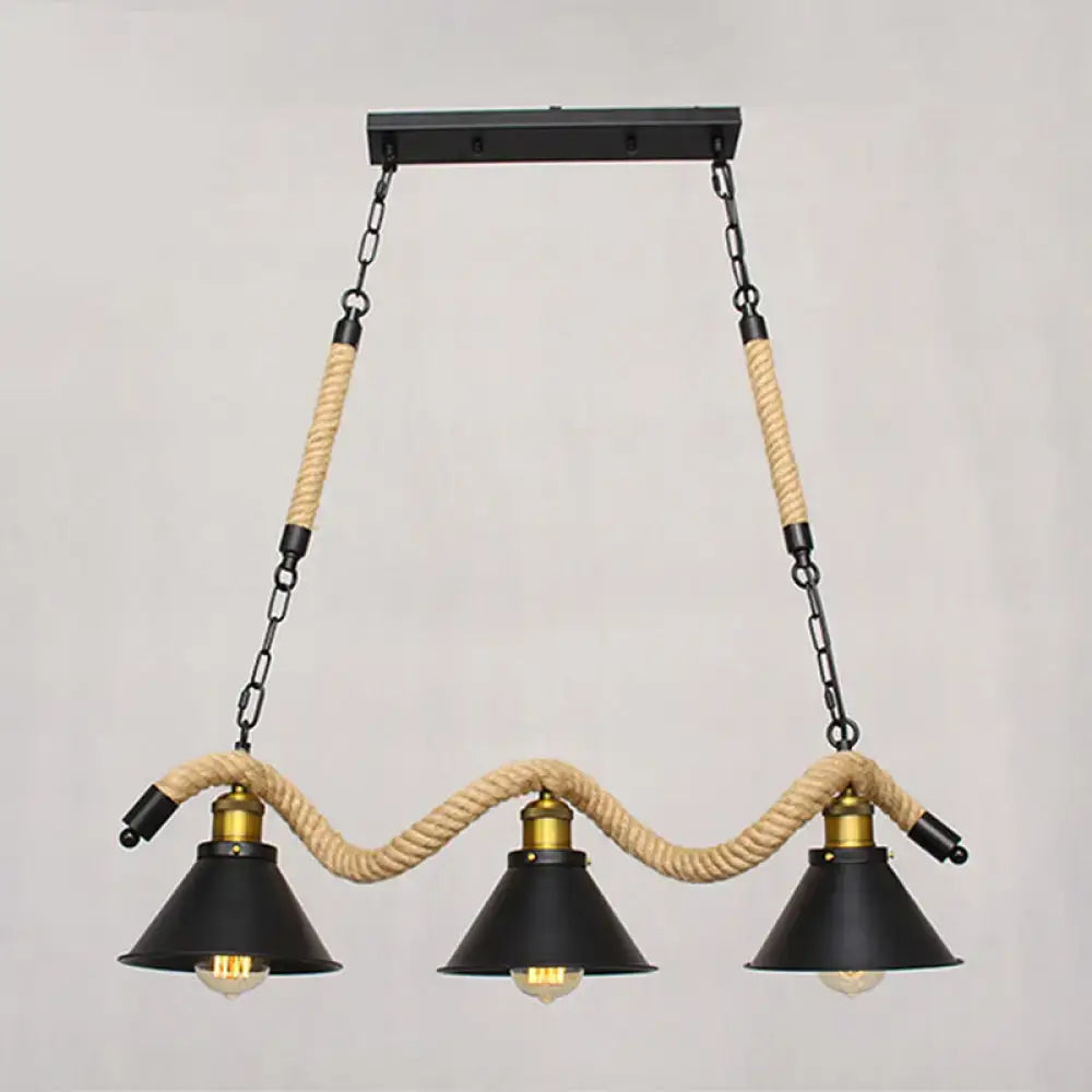 Black Spiral Pendant Light