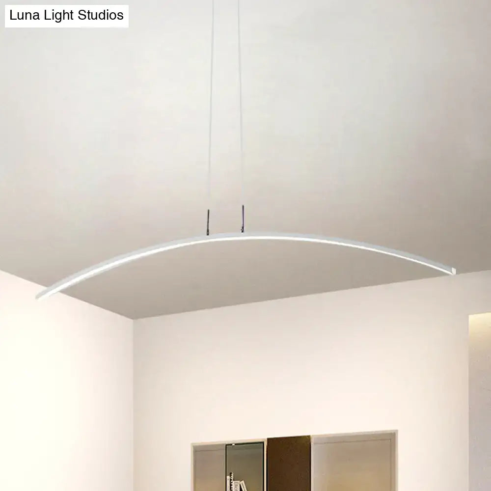 White Arch Pendant Light