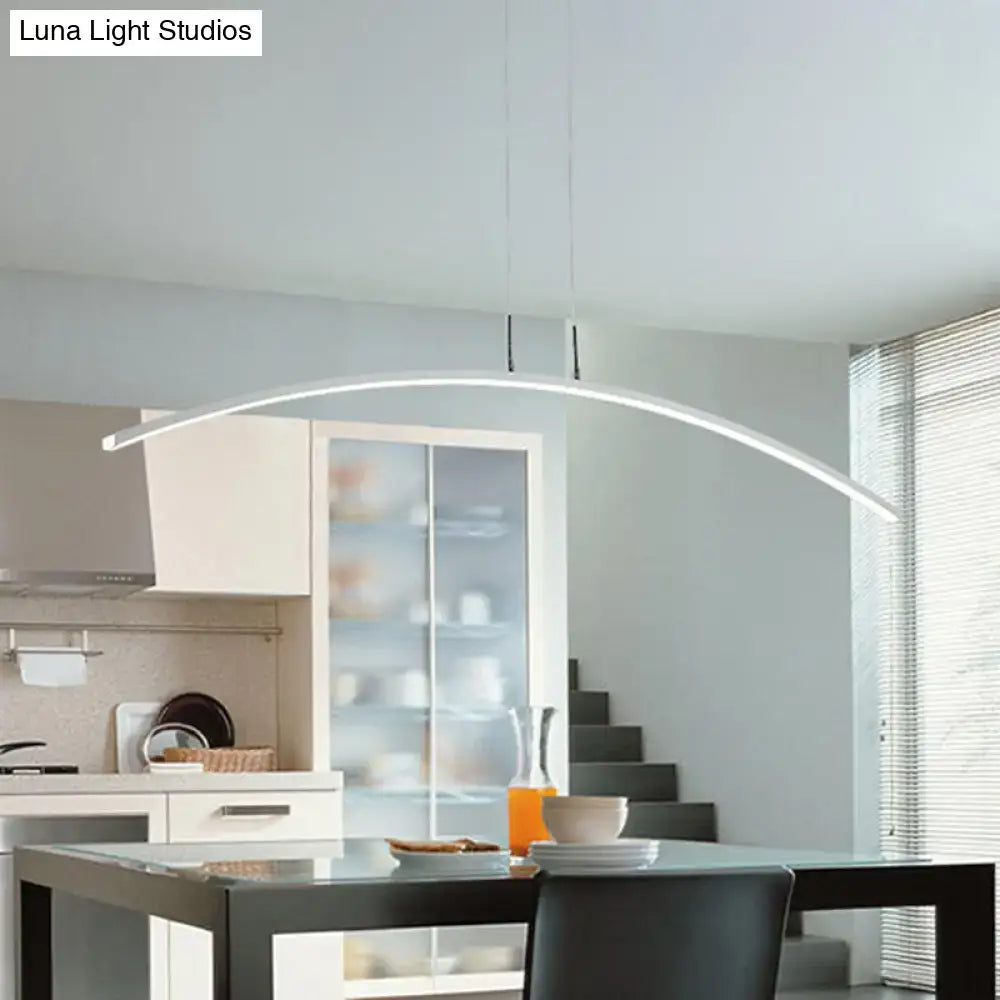 White Arch Pendant Light