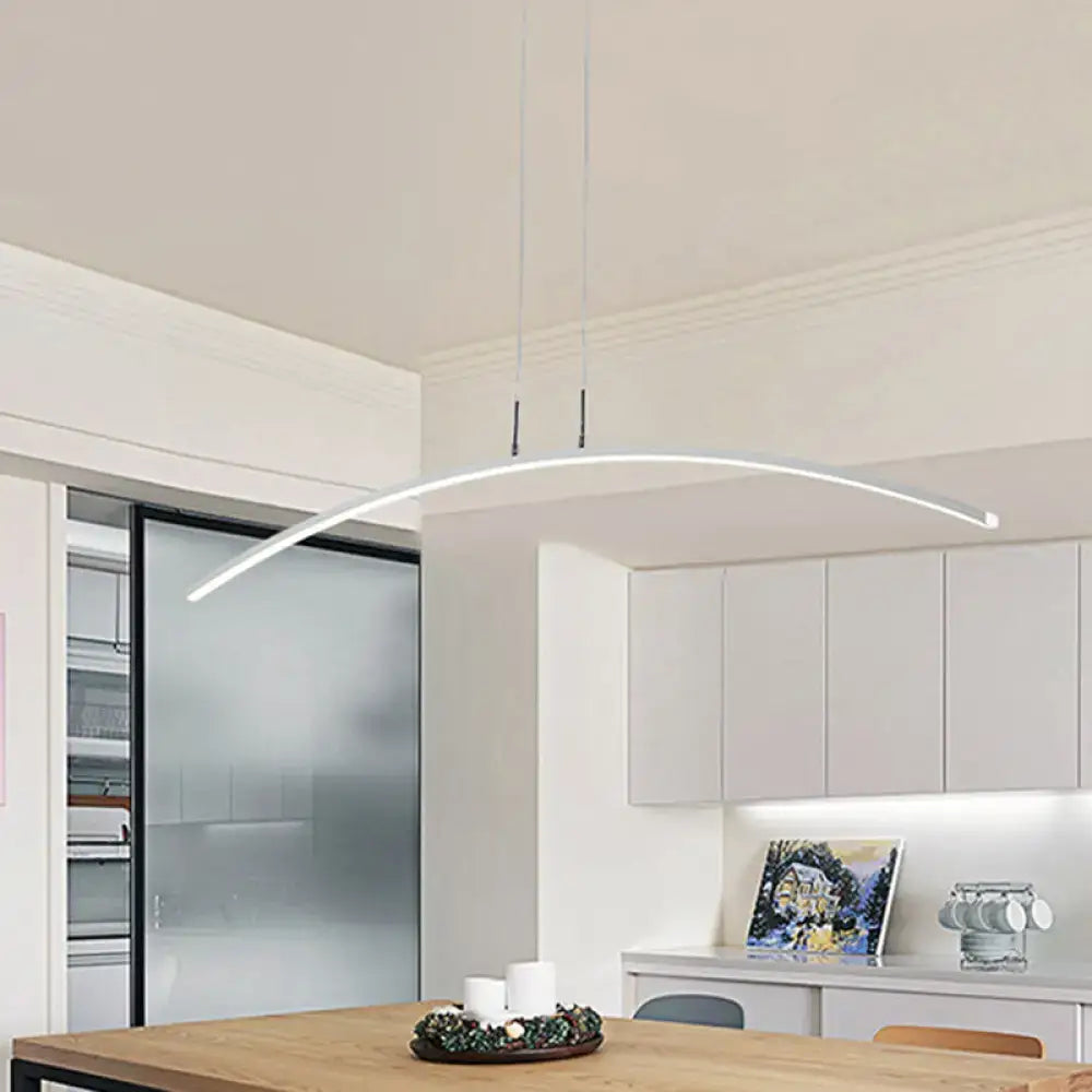 White Arch Pendant Light