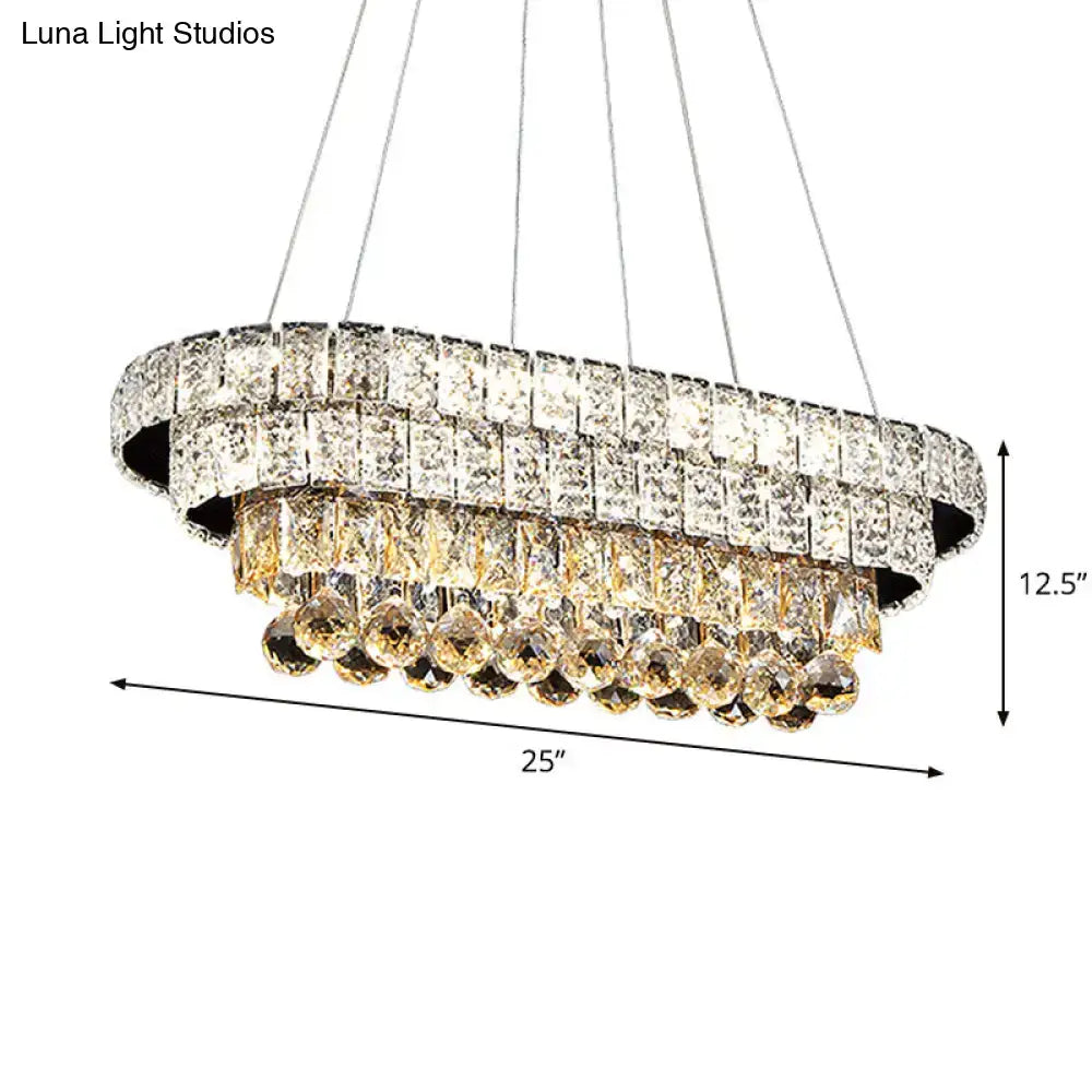 Chrome Crystal Ceiling Light