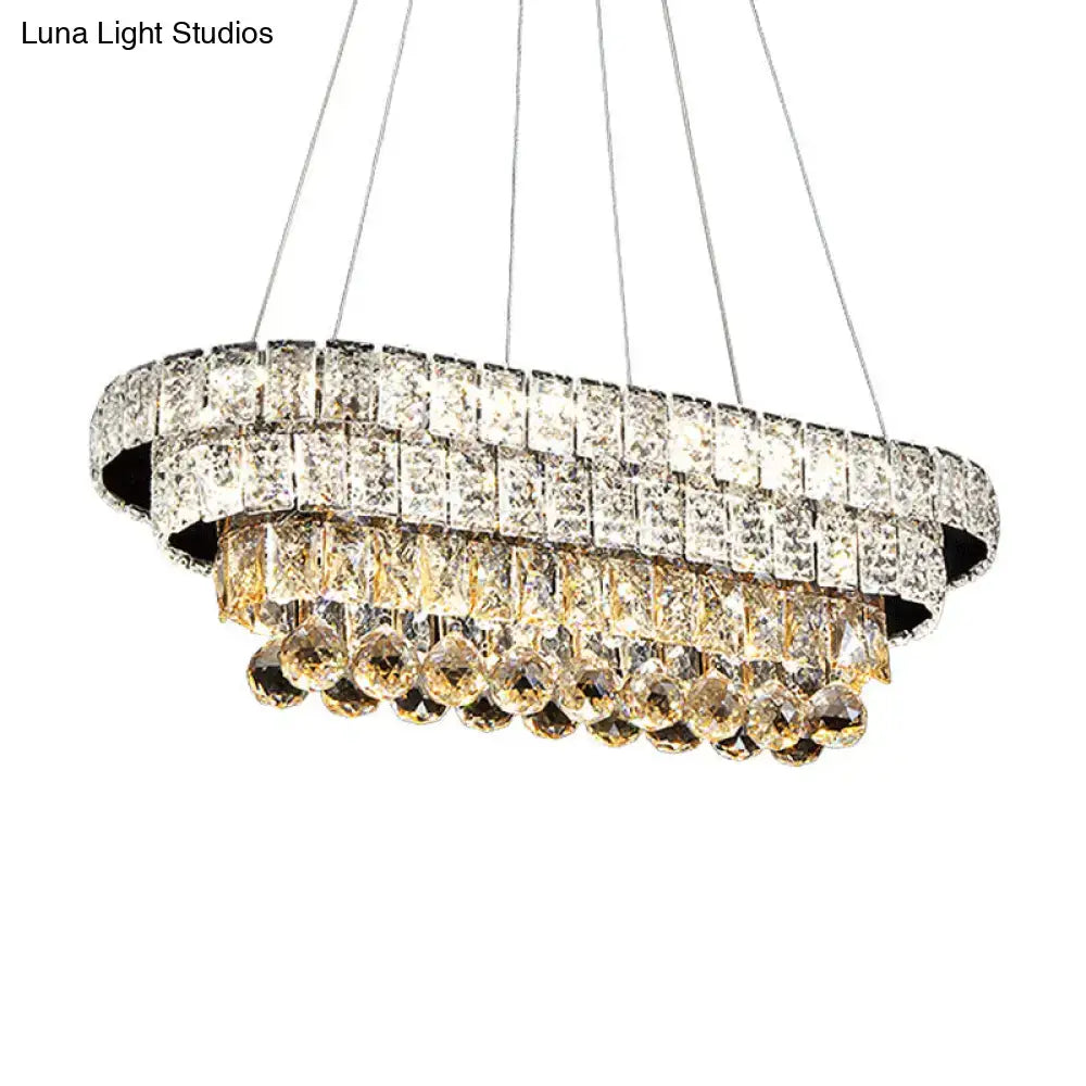 Chrome Crystal Ceiling Light