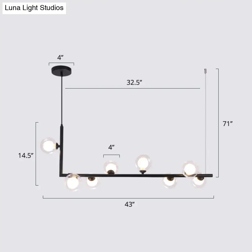 Black Glass Pendant Chandelier