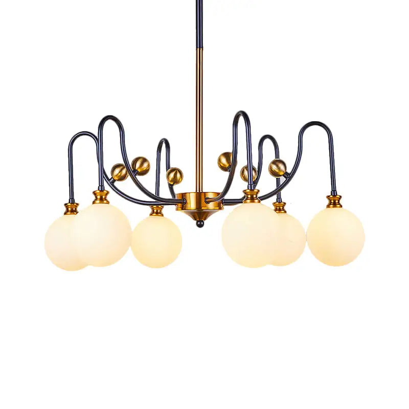 Opal Glass Pendant Chandelier