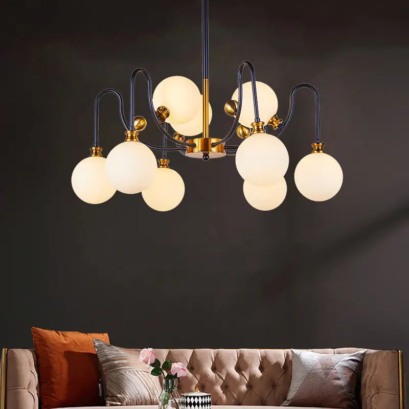 Opal Glass Pendant Chandelier