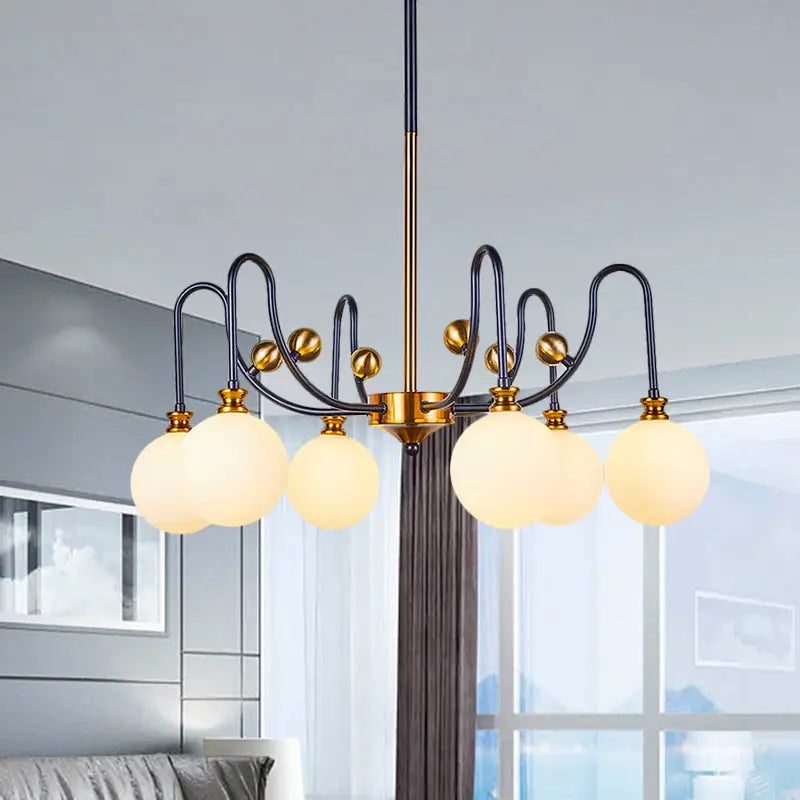 Opal Glass Pendant Chandelier