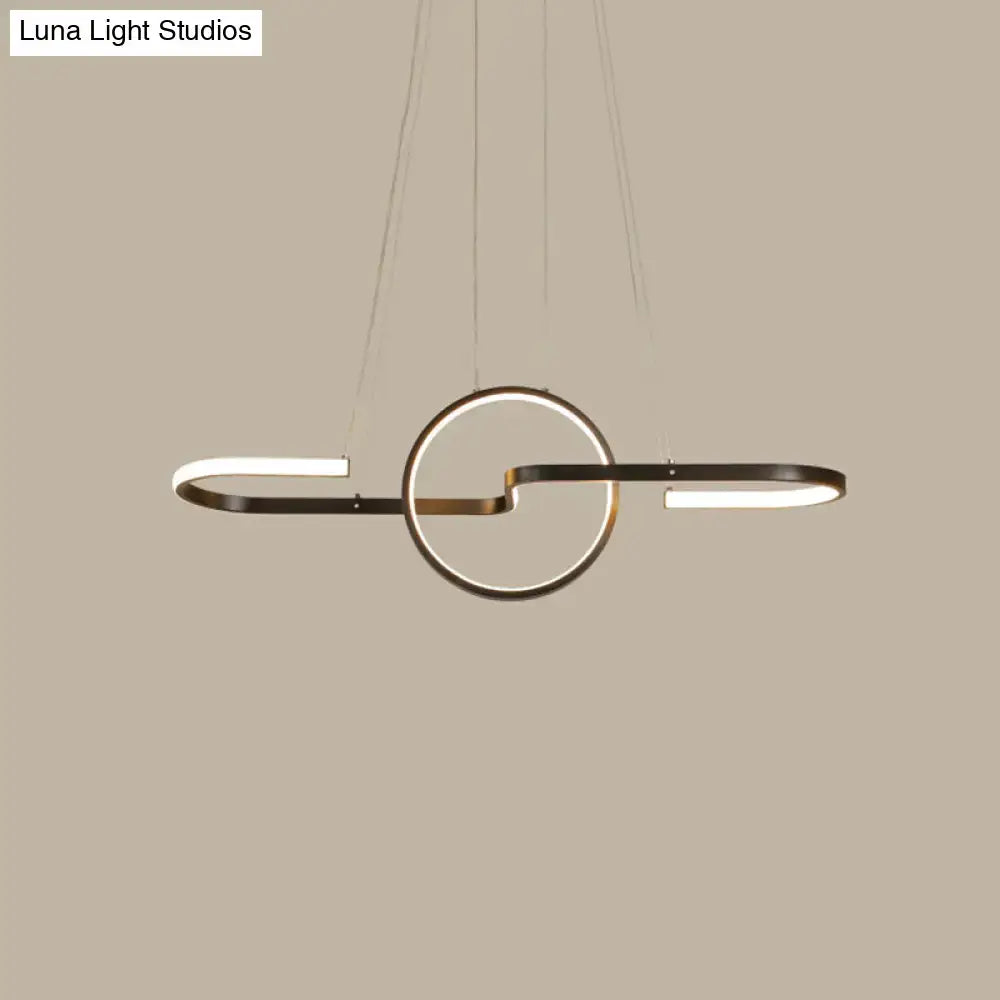 Gold Ring Pendant Light Stepless Dimming