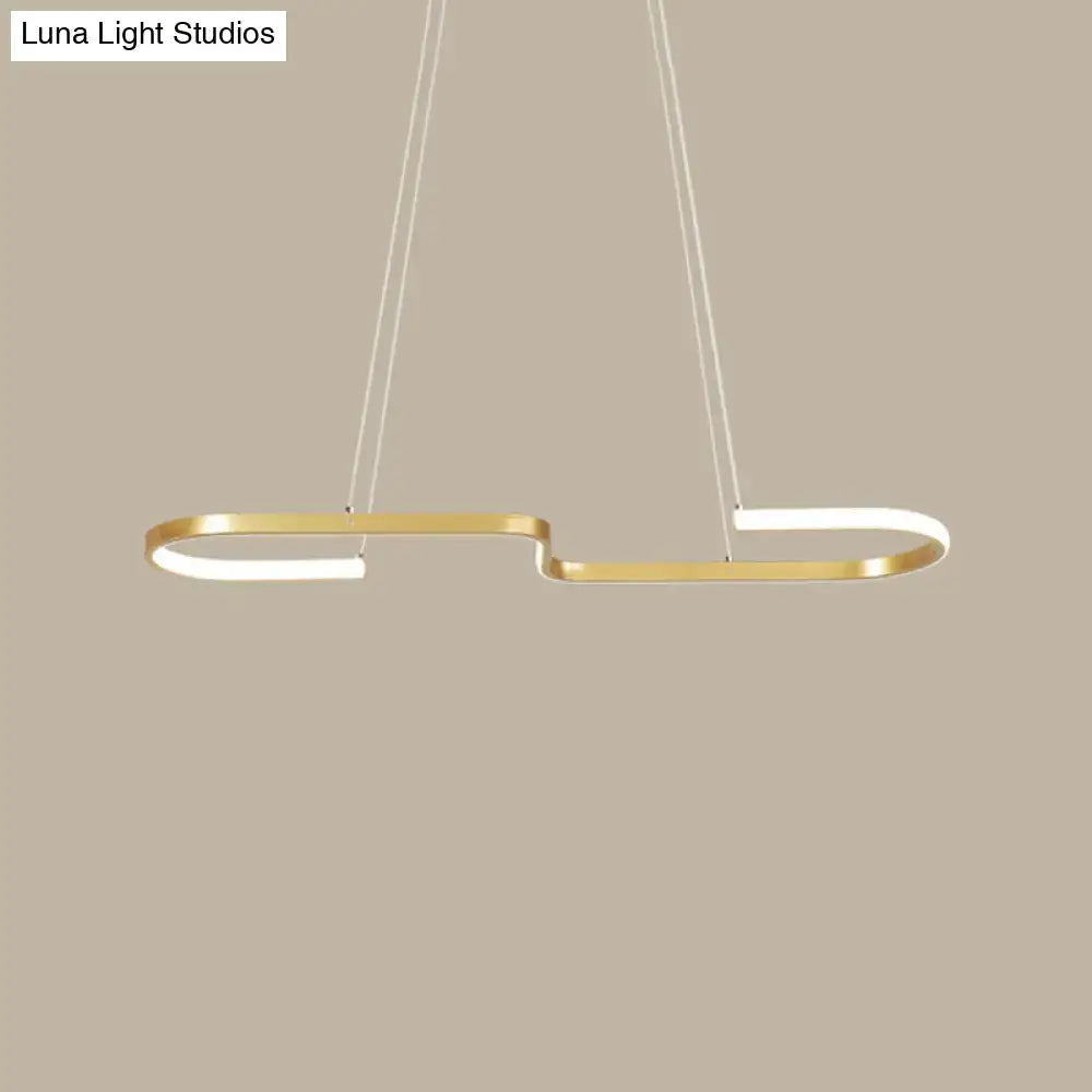 Gold Ring Pendant Light Stepless Dimming