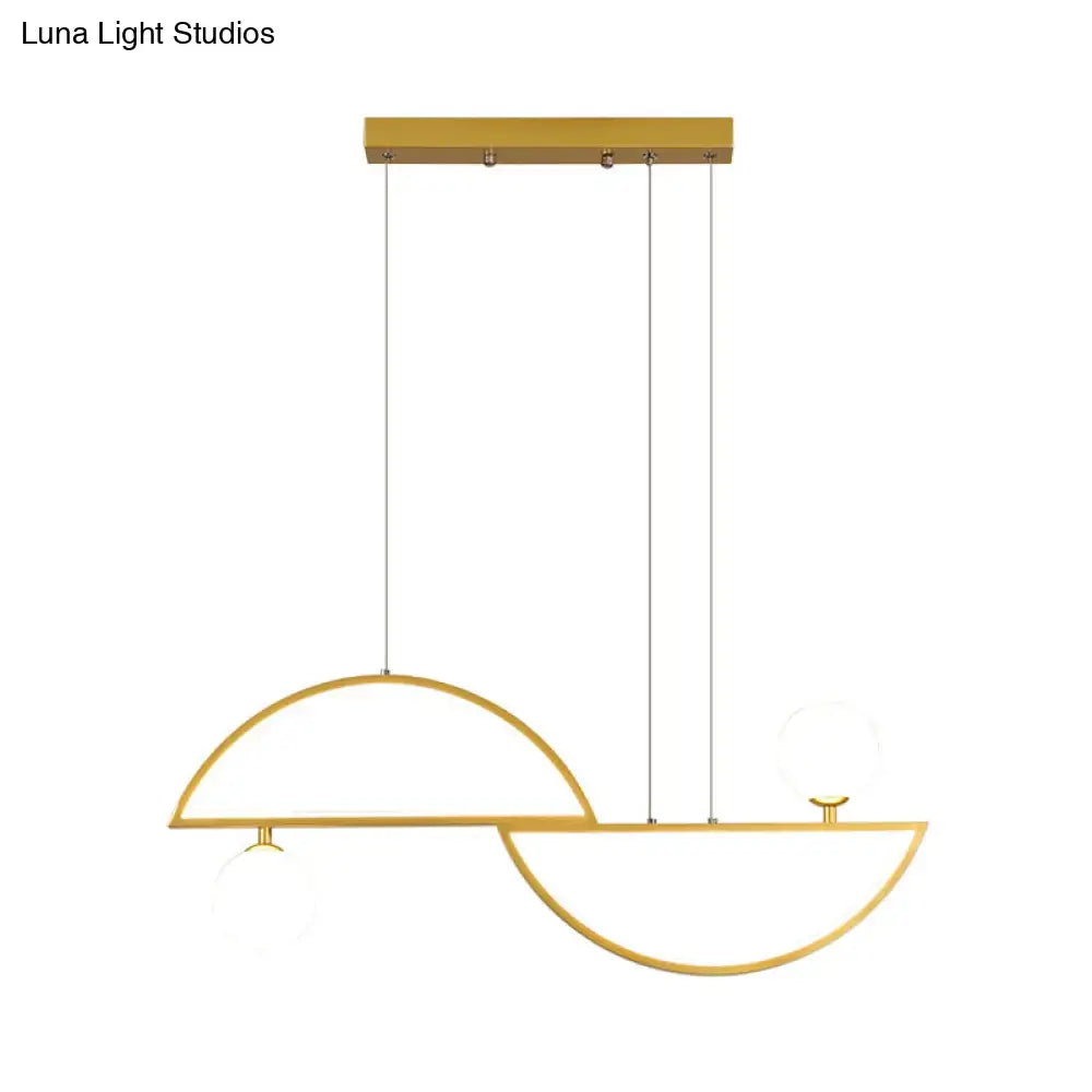 Gold Semi-Circle Island Light
