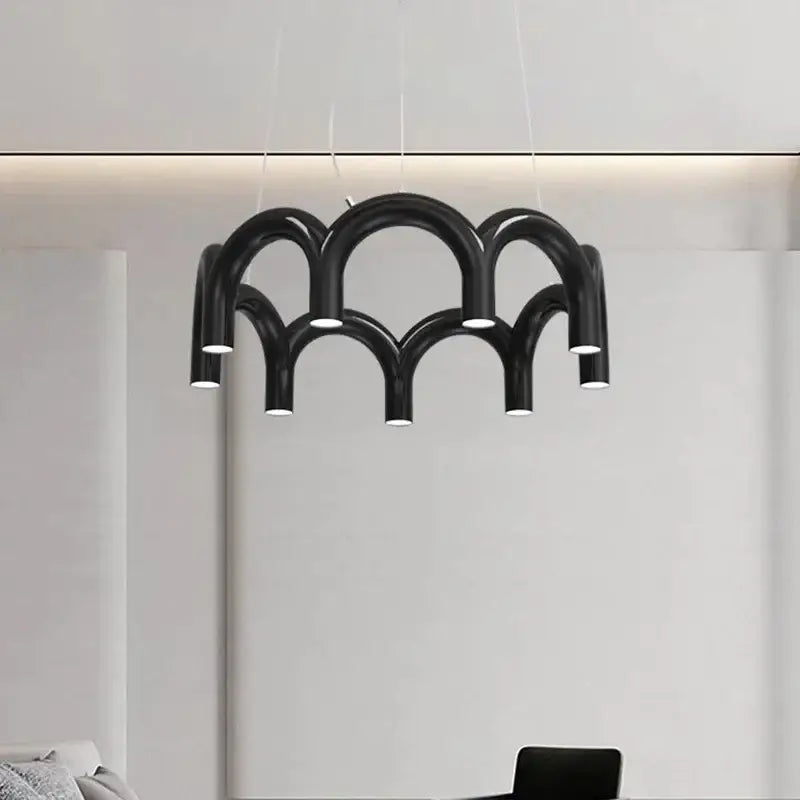 Black U-Shaped Chandelier