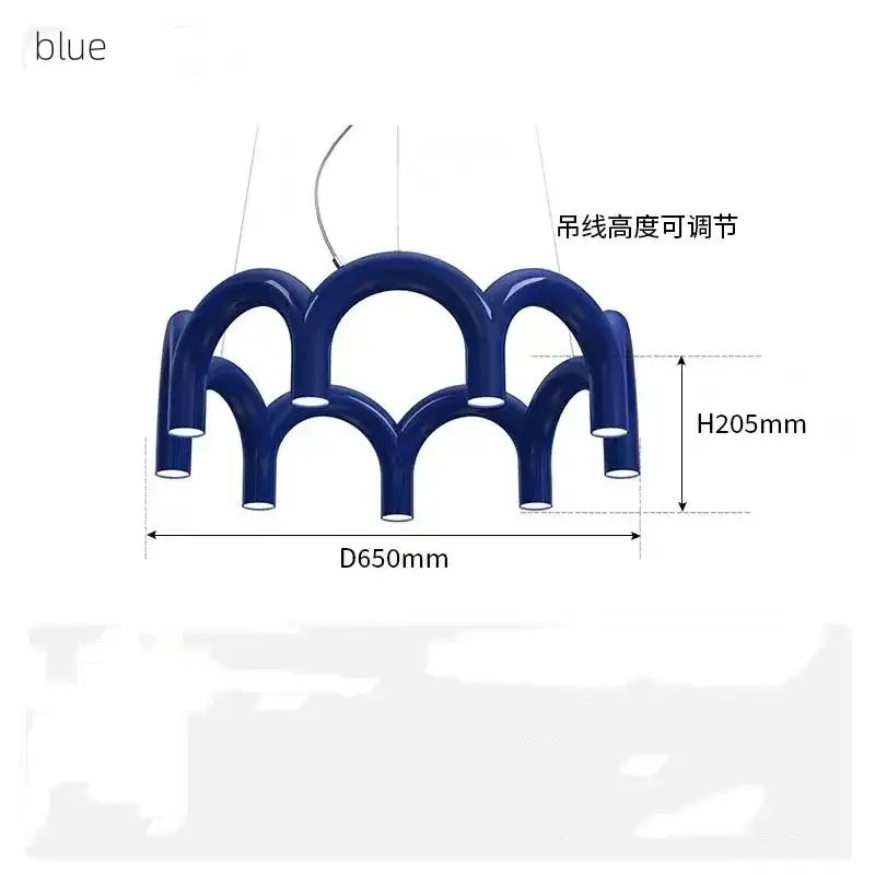 Black U-Shaped Chandelier