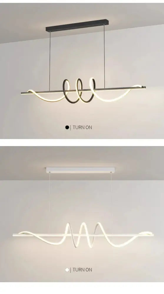 Metallic Wavy Pendant Light