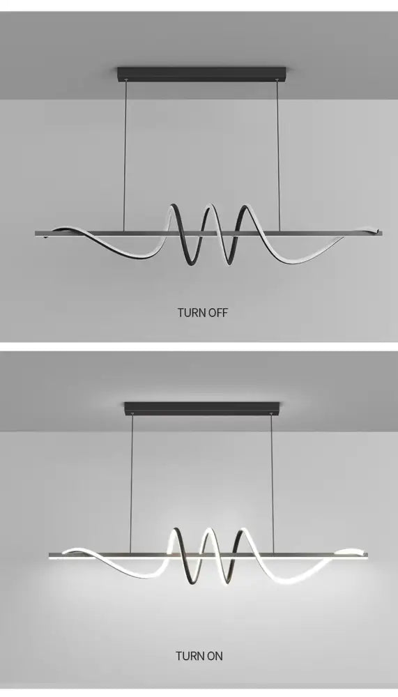 Metallic Wavy Pendant Light