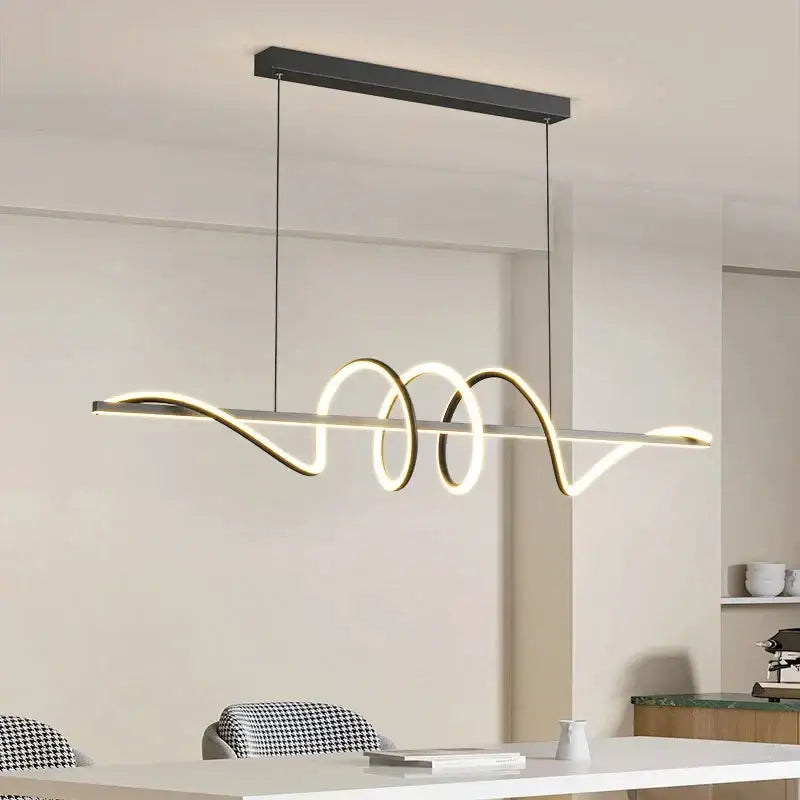 Metallic Wavy Pendant Light