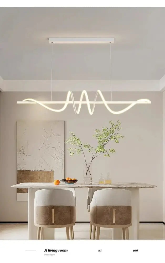 Metallic Wavy Pendant Light
