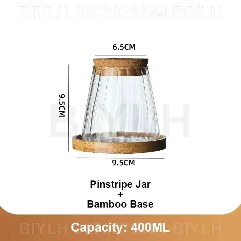 Glass Bamboo Base Vase