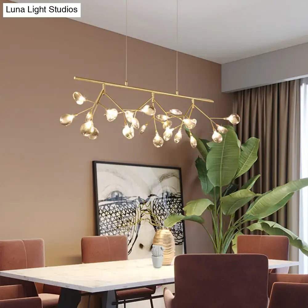 Gray Glass Firefly Chandelier