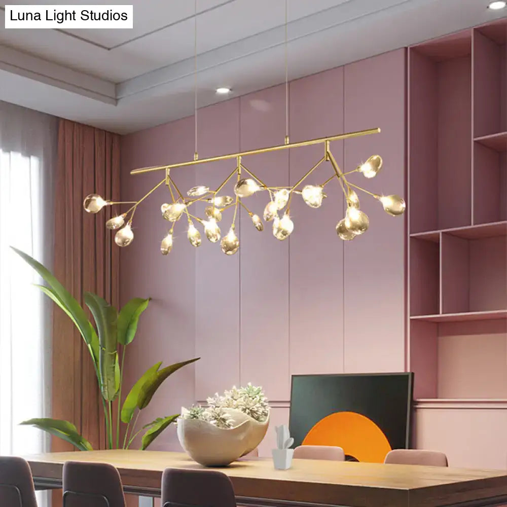 Gray Glass Firefly Chandelier