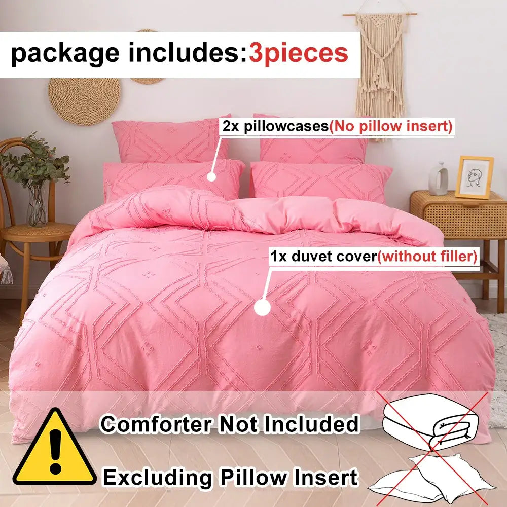 Beige Quilted Duvet Set