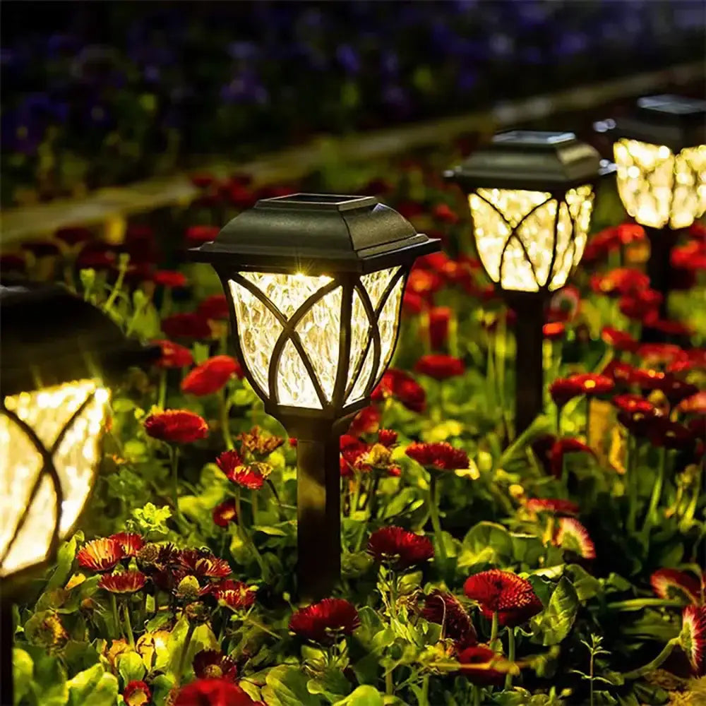 Black Lattice Solar Lights