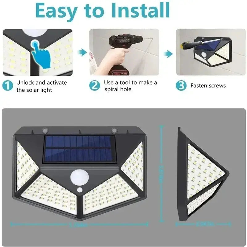 Black Triangular Outdoor Light