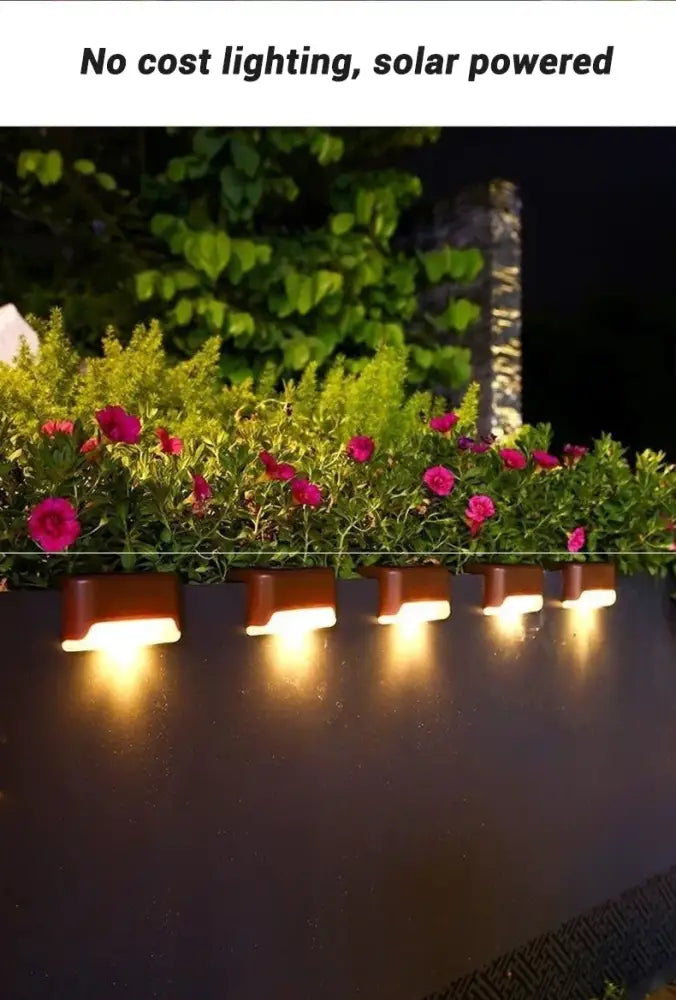 Black Solar LED Stair Lights