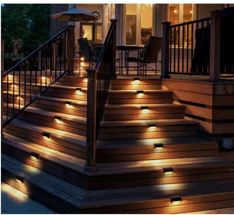 Black Solar LED Stair Lights