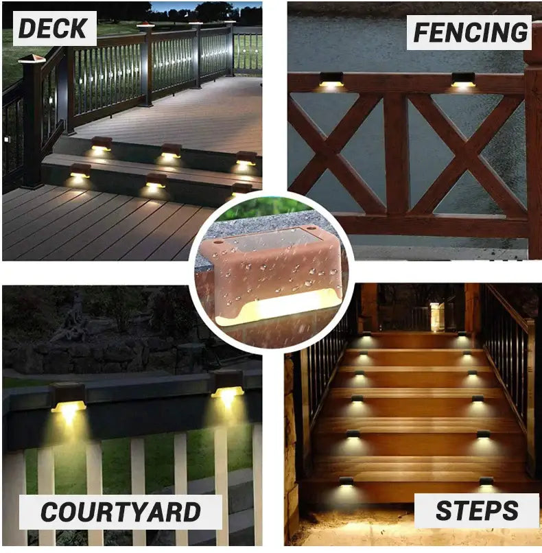Black Solar LED Stair Lights