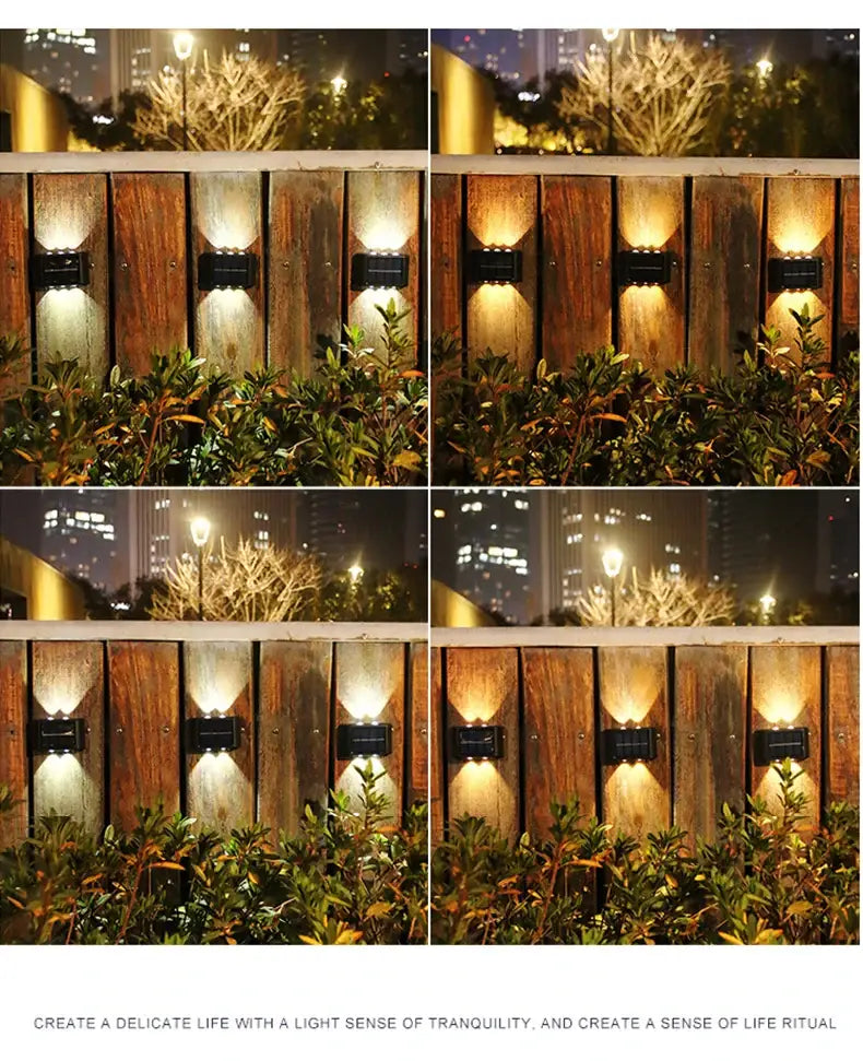 Black Solar Wall Light