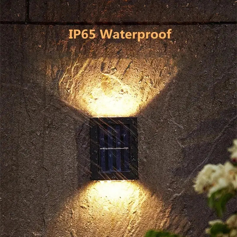 Black Solar Wall Light