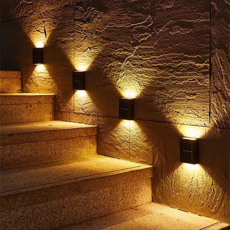 Black Solar Wall Light