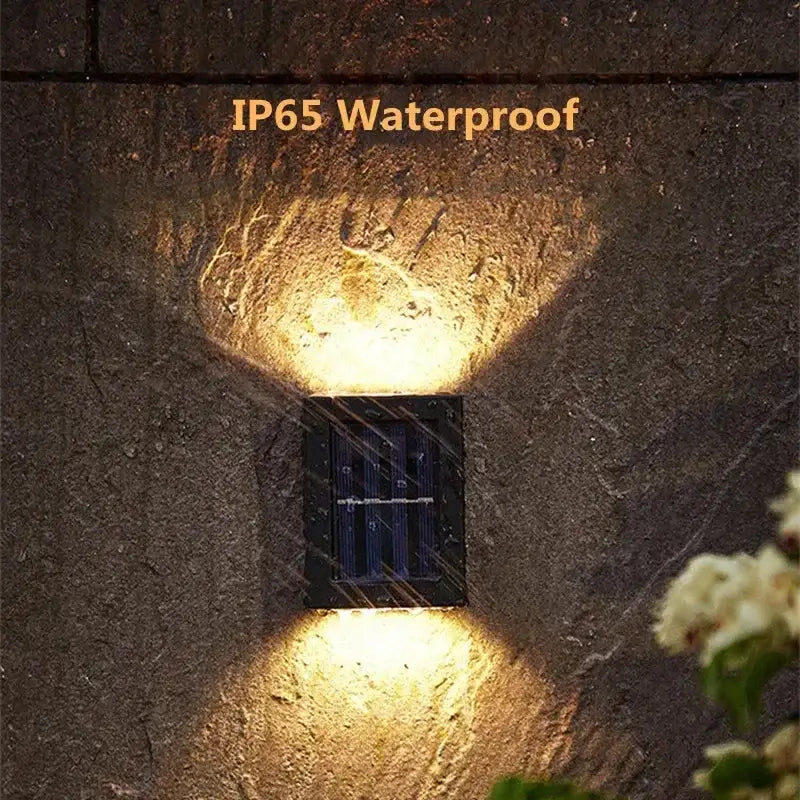 Black Solar Wall Light
