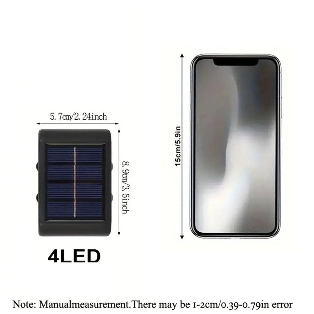 Black Solar Wall Light for Garden and Patio