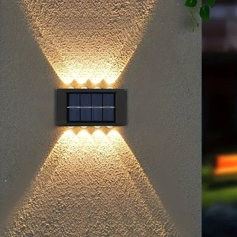 Black Solar Wall Light for Garden and Patio