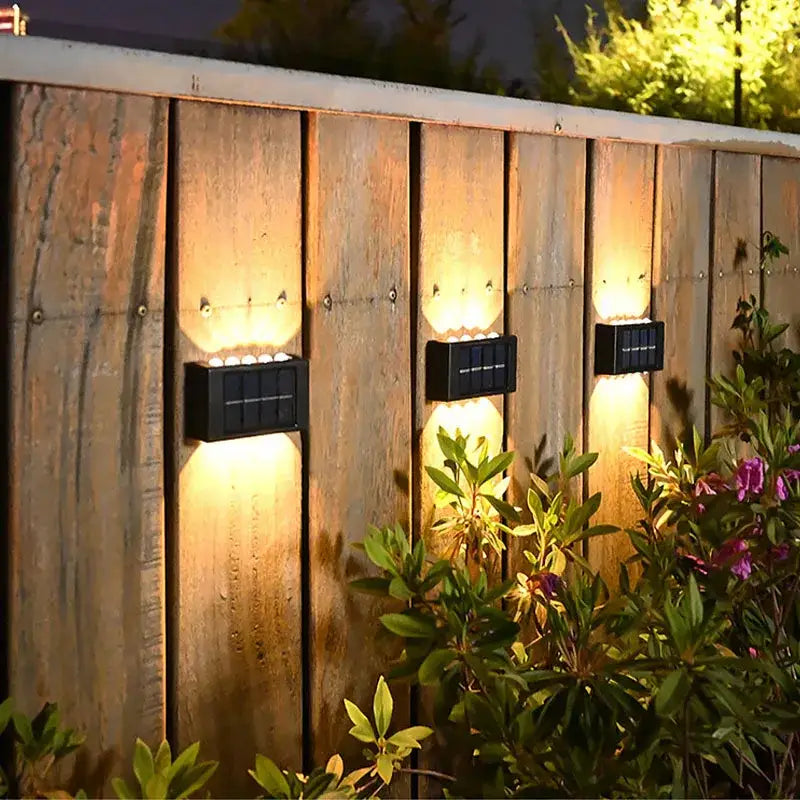 Black Solar Wall Light for Garden and Patio