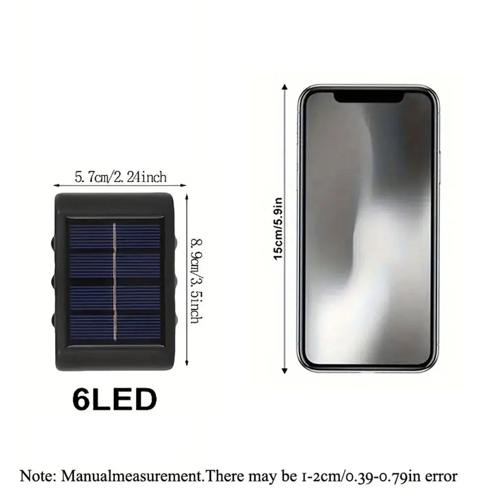 Black Solar Wall Light for Garden and Patio