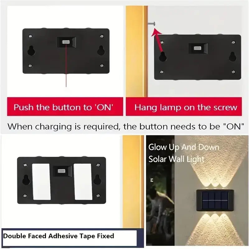 Black Solar Wall Lights