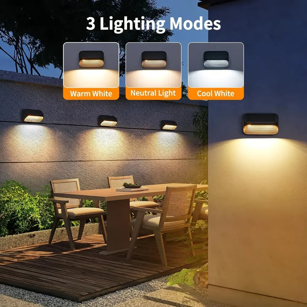 Black Solar Fence Lights