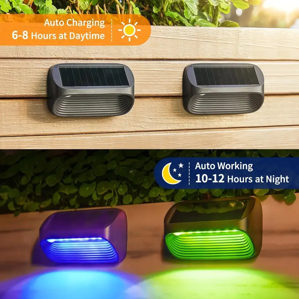 Black Solar Fence Lights