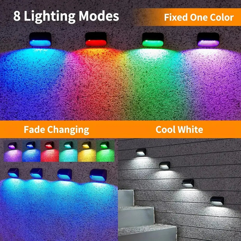 Black Solar Fence Lights