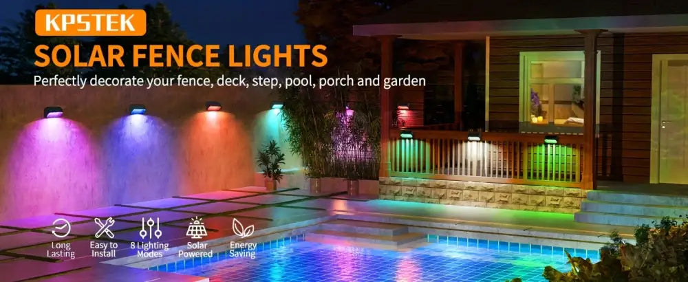 Black Solar Fence Lights