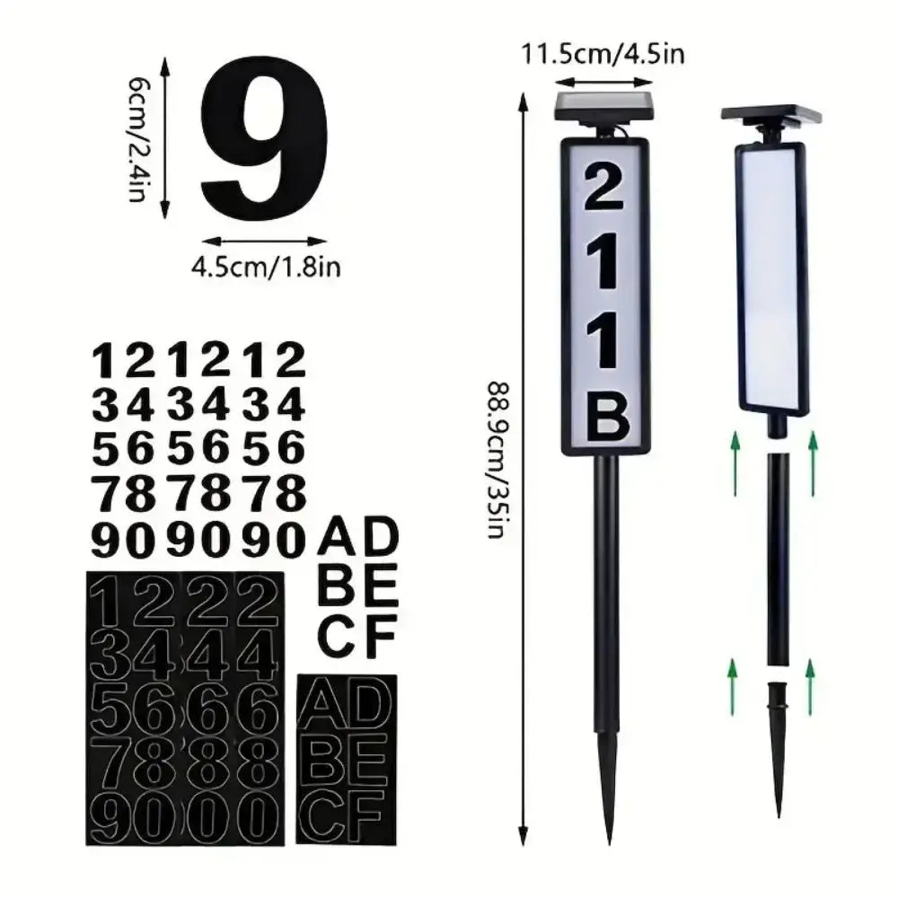 Black Solar Address Light