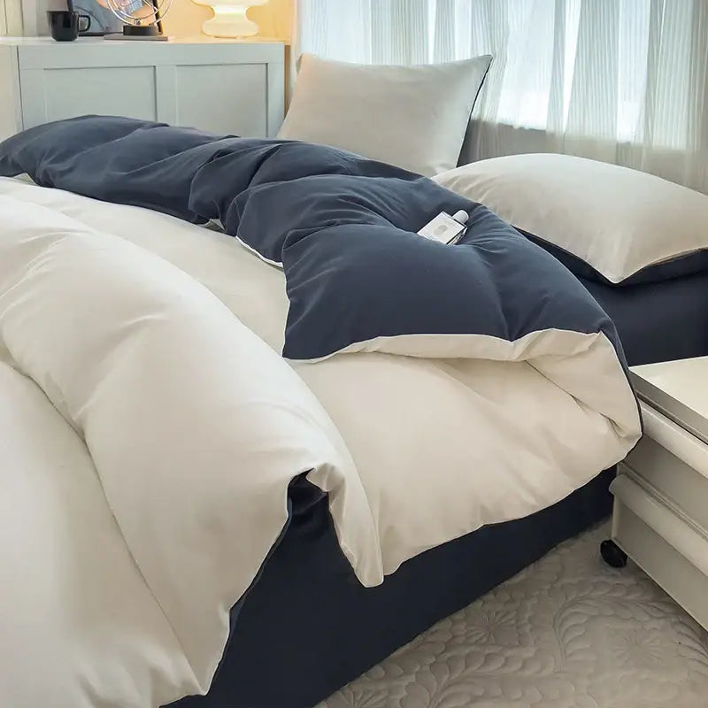 Gray Brush Duvet Cover Set