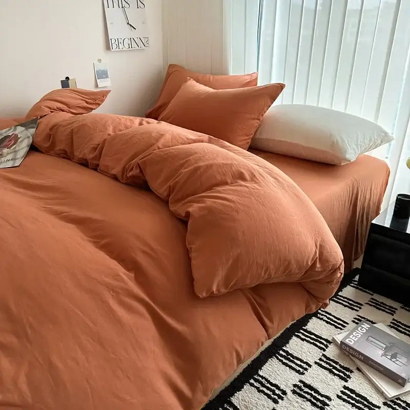 Gray Quilted Cotton Duvet