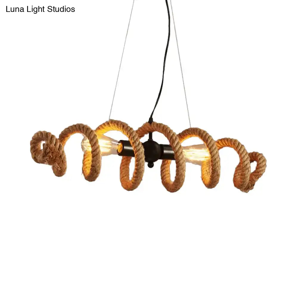 Black Rope Island Pendant Light