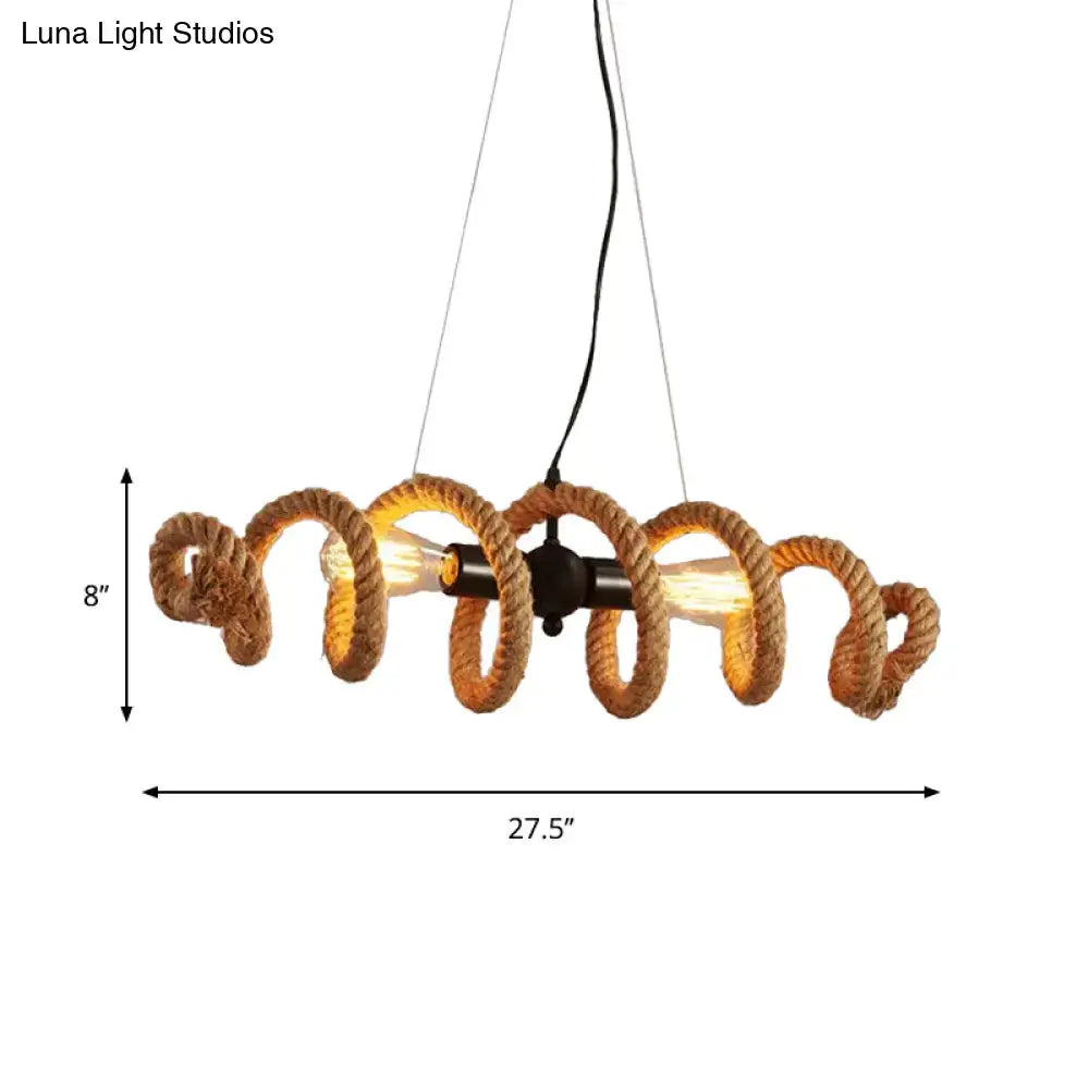 Black Rope Island Pendant Light